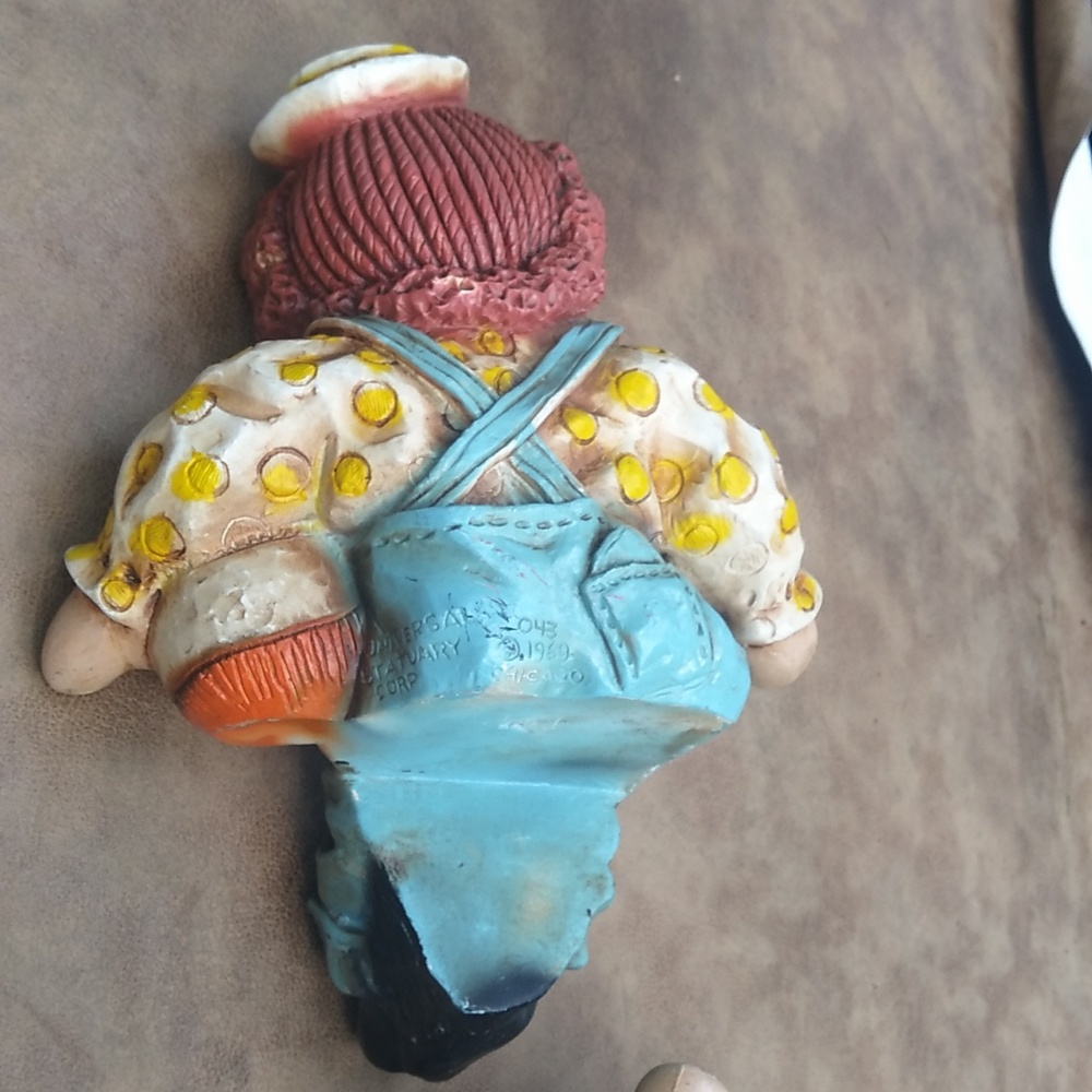 Raggedy Ann Andy Vintage Universal Statuary Corp 1969 Shelf Decor Plastic Mold - Picture 4 of 8